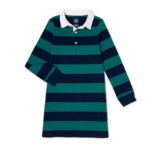 New Wonder Nation Girls Long Sleeve Rugby Dress Size 6